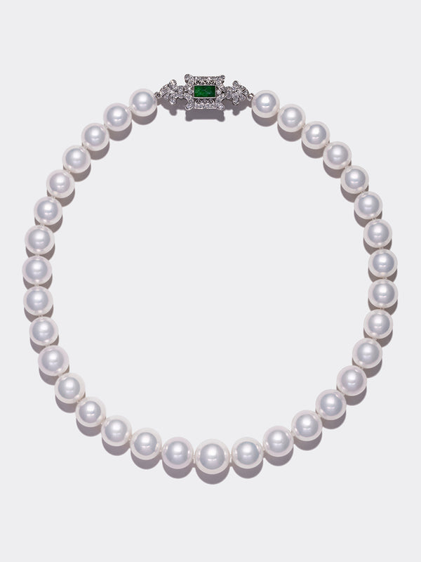 「HIGH JEWELRY」Jade Radiance Freshwater Pearl Necklace