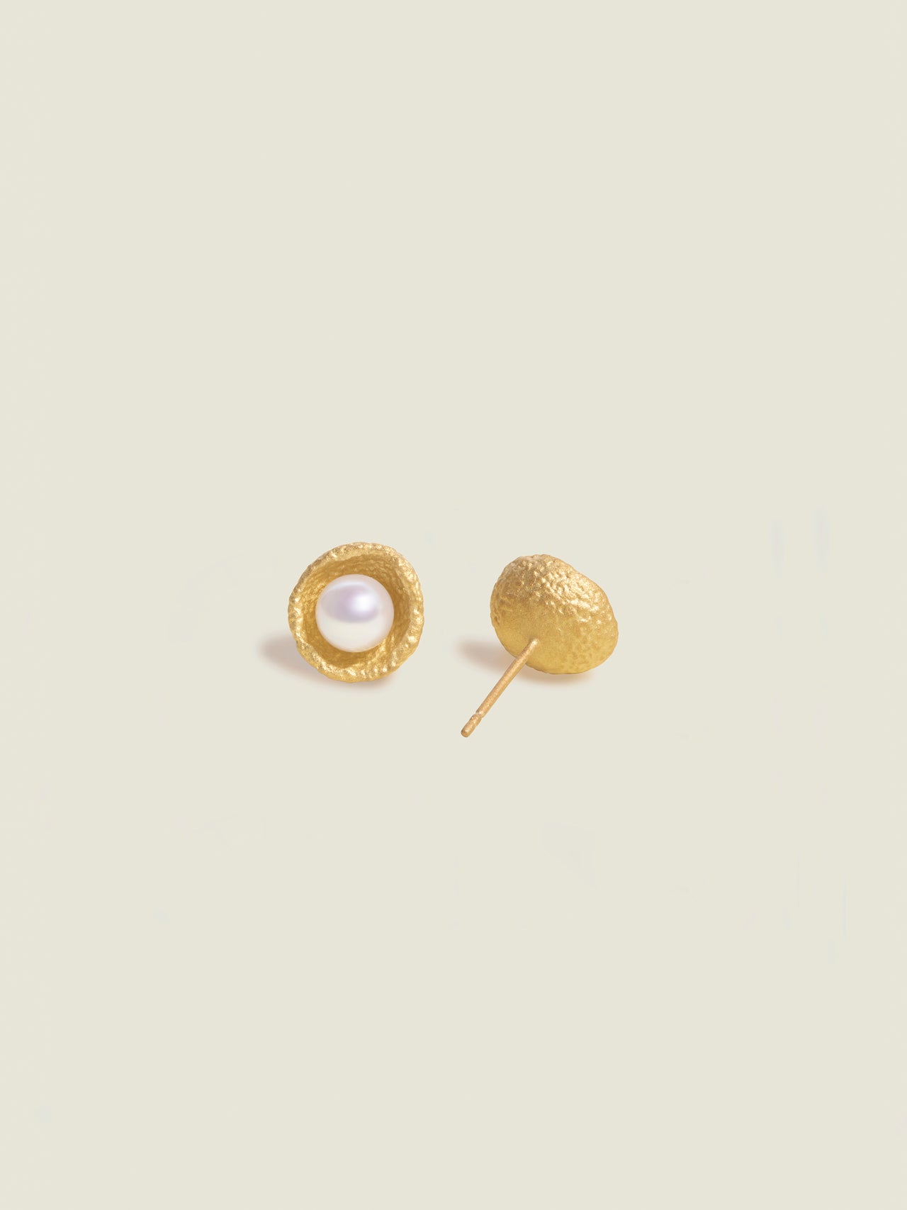 Golden Nest Pearl Studs