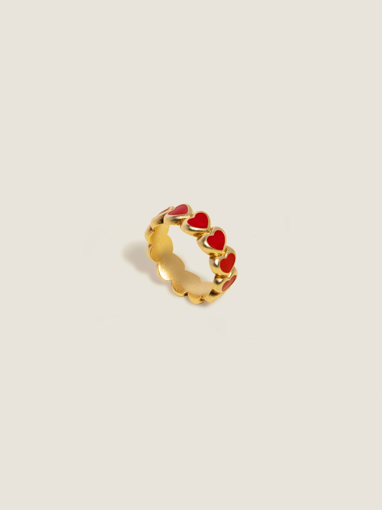 Endless Heart Enamel Ring