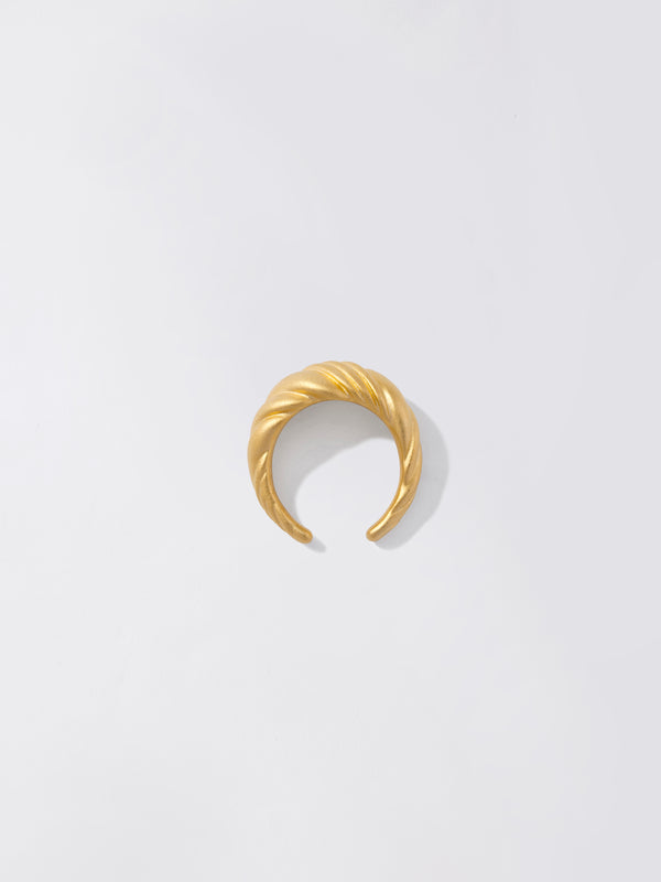 「WAVE」Golden/Silver Swirl Open Ring