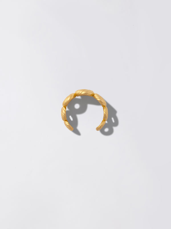 「WAVE」Golden/Silver Ripples Vermeil Open Ring