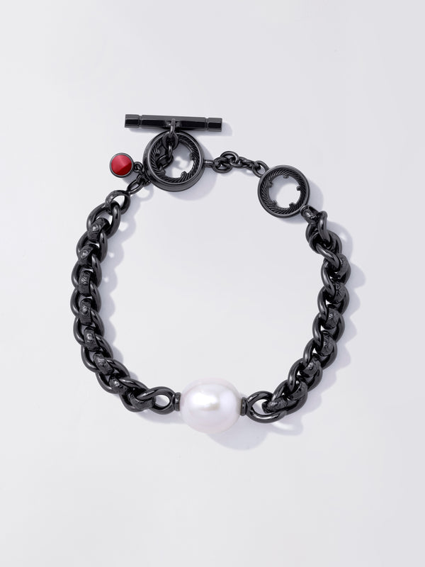 「LOVE」Lunar Elegance Shiratama Pearl Bracelet