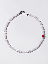 「CLASSIC」18" PEARL NECKLACE — BLACKENED SILVER CLASP
