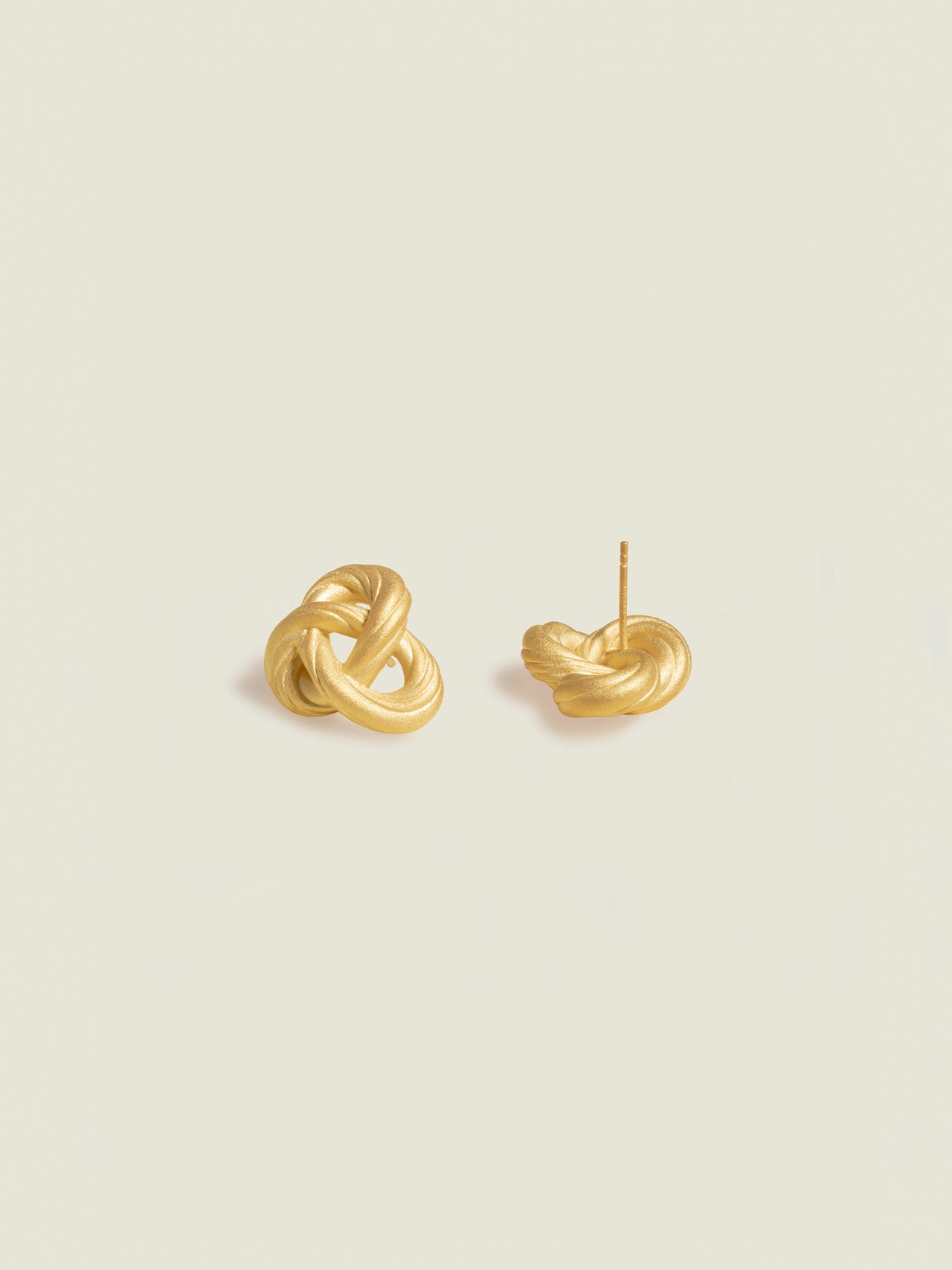 Golden Knotwork Vermeil Ear Studs