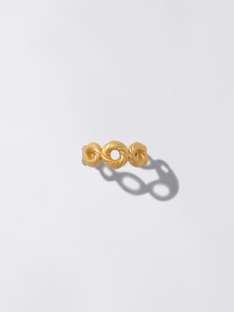 WAVE」Golden/Silver Ripples Vermeil Open Ring – BIWAKO Jewelry